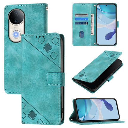 Skin Feel Embossed Leather Phone Case, For vivo Y29S 5G / Y04 4G Global, For vivo Y29 4G Global, For vivo V50 5G Global, For vivo S20 5G