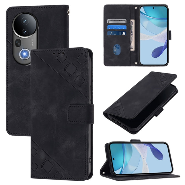 Skin Feel Embossed Leather Phone Case, For vivo S20 Pro 5G, For vivo Y300 5G, For vivo S19 Pro, For vivo S19