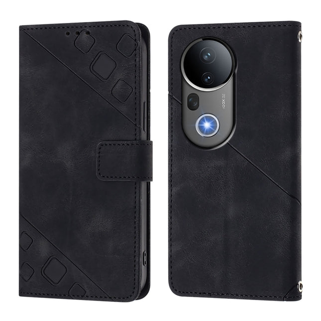 Skin Feel Embossed Leather Phone Case, For vivo S20 Pro 5G, For vivo Y300 5G, For vivo S19 Pro, For vivo S19