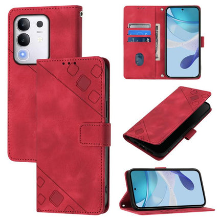 Skin Feel Embossed Leather Phone Case, For vivo Y29S 5G / Y04 4G Global, For vivo Y29 4G Global, For vivo V50 5G Global, For vivo S20 5G