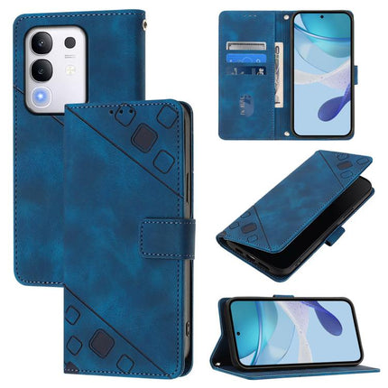 Skin Feel Embossed Leather Phone Case, For vivo Y29S 5G / Y04 4G Global, For vivo Y29 4G Global, For vivo V50 5G Global, For vivo S20 5G