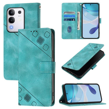 Skin Feel Embossed Leather Phone Case, For vivo Y29S 5G / Y04 4G Global, For vivo Y29 4G Global, For vivo V50 5G Global, For vivo S20 5G