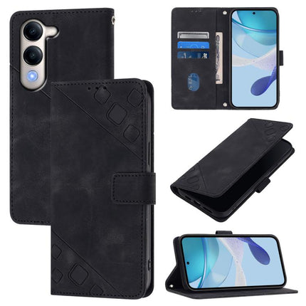 Skin Feel Embossed Leather Phone Case, For vivo Y29S 5G / Y04 4G Global, For vivo Y29 4G Global, For vivo V50 5G Global, For vivo S20 5G