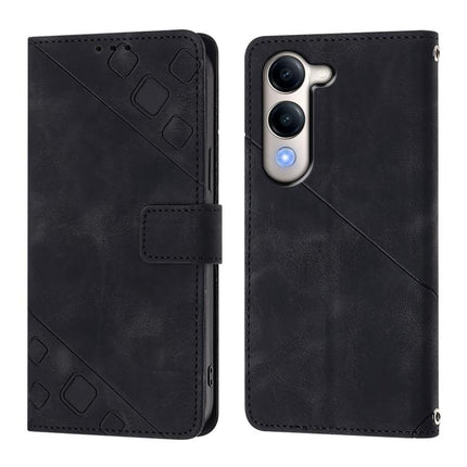 Skin Feel Embossed Leather Phone Case, For vivo Y29S 5G / Y04 4G Global, For vivo Y29 4G Global, For vivo V50 5G Global, For vivo S20 5G