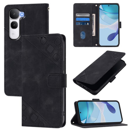 Skin Feel Embossed Leather Phone Case, For vivo V60 Lite 5G Global, For vivo Y400 5G Global, For vivo Y400 4G, For vivo V60 5G Global