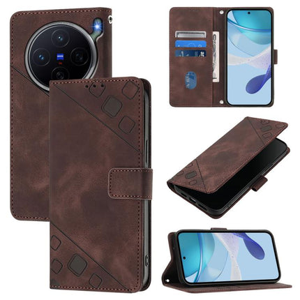 Skin Feel Embossed Leather Phone Case, For vivo X300 FE 5G Russia / 5G Zeiss, For vivo X300s 5G, For vivo V70 FE 5G, For vivo Y21 5G 2026 Global / Y05 4G