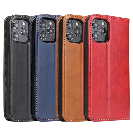 Fierre Shann PU Genuine Leather Texture Horizontal Flip Leather Case with Holder & Card Slots & Wallet, For iPhone 12 Pro Max, For iPhone 12 mini, For iPhone 12 / 12 Pro