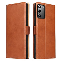 Fierre Shann PU Genuine Leather Texture Horizontal Flip Leather Case with Holder & Card Slots & Wallet, For iPhone 12 Pro Max, For iPhone 12 mini, For iPhone 12 / 12 Pro, For Samsung Galaxy Note20, For Samsung Galaxy Note20 Ultra