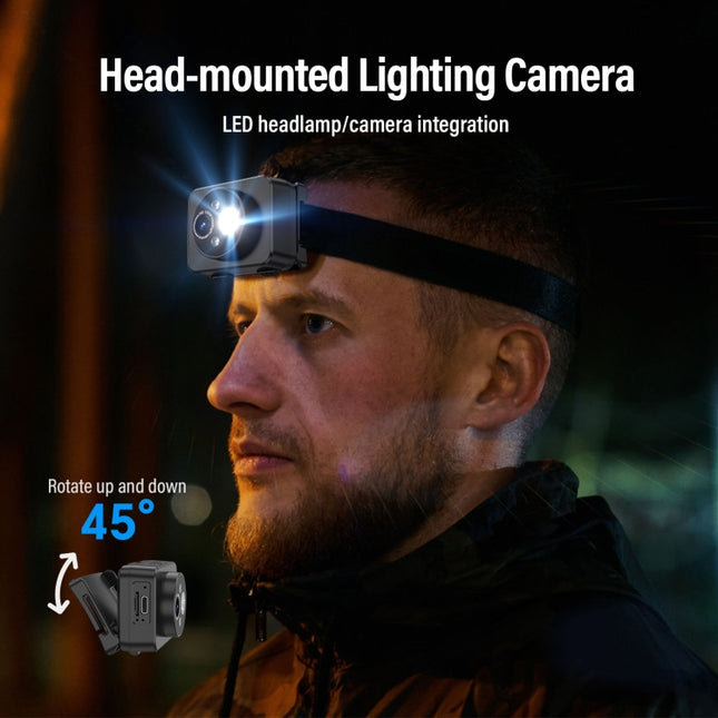 D8 1080P Head-mounted LED Motion Sensor Video Recording Lighting Camera, D8