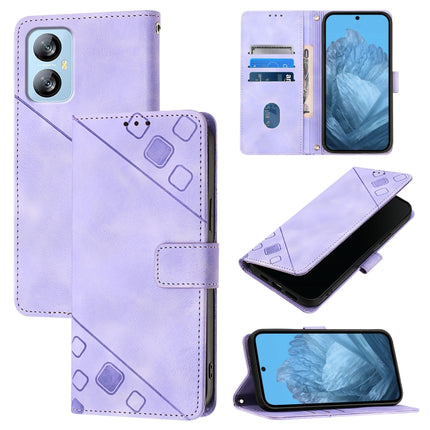Skin Feel Embossed Leather Phone Case, For Blackview Wave 6C, For Blackview Shark 8, For Blackview A53, For Blackview A52