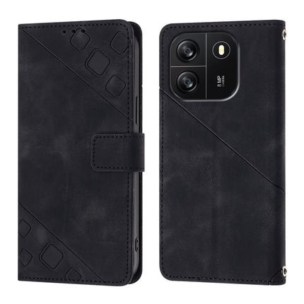 Skin Feel Embossed Leather Phone Case, For Blackview Wave 6C, For Blackview Shark 8, For Blackview A53, For Blackview A52
