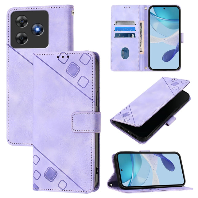 Skin Feel Embossed Leather Phone Case, For Blackview Wave 8C, For Blackview Oscal Flat 2 / 2C, For Blackview Oscal Flat 1C, For Blackview Color 8