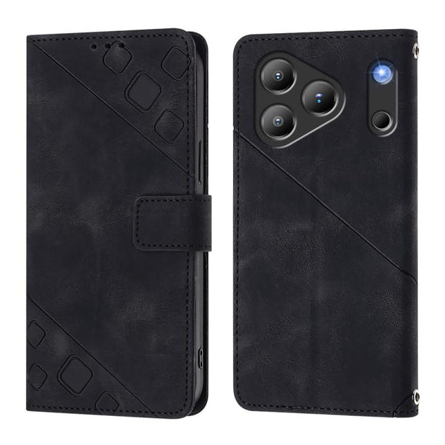 Skin Feel Embossed Leather Phone Case, For Blackview Wave 7C, For Blackview Wave 10, For Blackview Shark 6, For Blackview Oscal Tiger 13