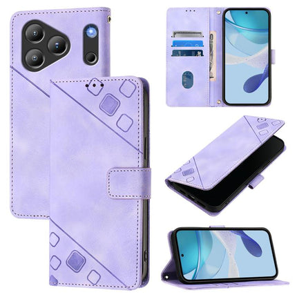 Skin Feel Embossed Leather Phone Case, For Blackview Wave 7C, For Blackview Wave 10, For Blackview Shark 6, For Blackview Oscal Tiger 13
