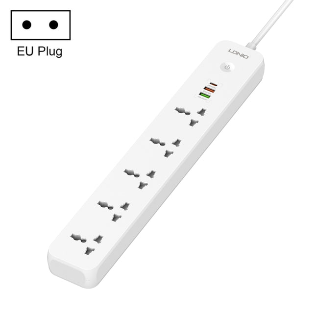 LDNIO SC5319 5-position Travel Home Office Socket with 38W USB Ports, Cable Length: 2m, EU Plug, UK Plug, US Plug