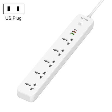 LDNIO SC5319 5-position Travel Home Office Socket with 38W USB Ports, Cable Length: 2m, EU Plug, UK Plug, US Plug
