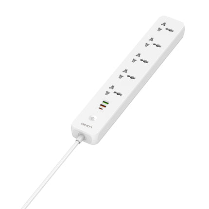 LDNIO SC5319 5-position Travel Home Office Socket with 38W USB Ports, Cable Length: 2m, EU Plug, UK Plug, US Plug