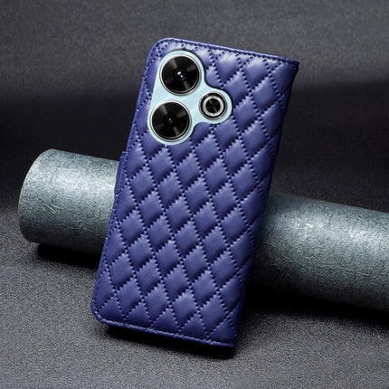 Diamond Lattice Wallet Flip Leather Phone Case, For Xiaomi Poco M6 4G / Redmi 13 4G