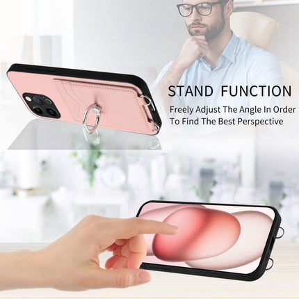 R20 Ring Card Holder Phone Case, For iPhone 15 Pro Max, For iPhone 15 Pro, For iPhone 15 Plus, For iPhone 15