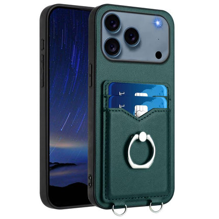 R20 Ring Card Holder Phone Case, For iPhone 17 Pro Max, For iPhone 17 Pro, For iPhone 17, For iPhone Air