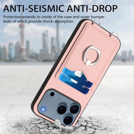 R20 Ring Card Holder Phone Case, For iPhone 17 Pro Max, For iPhone 17 Pro, For iPhone 17, For iPhone Air