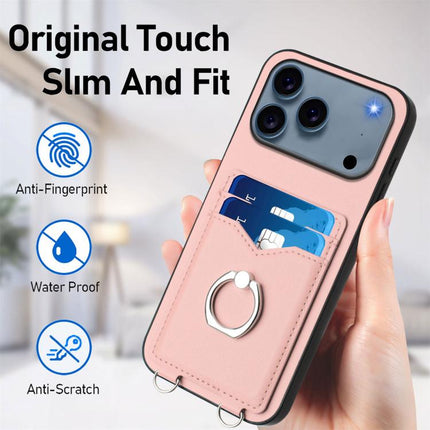 R20 Ring Card Holder Phone Case, For iPhone 17 Pro Max, For iPhone 17 Pro, For iPhone 17, For iPhone Air