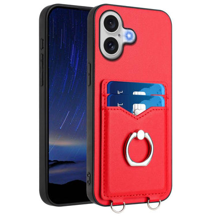 R20 Ring Card Holder Phone Case, For iPhone 17 Pro Max, For iPhone 17 Pro, For iPhone 17, For iPhone Air