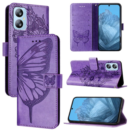 Embossed Butterfly Leather Phone Case, For Blackview A52