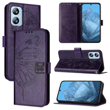 Embossed Butterfly Leather Phone Case, For Blackview A52