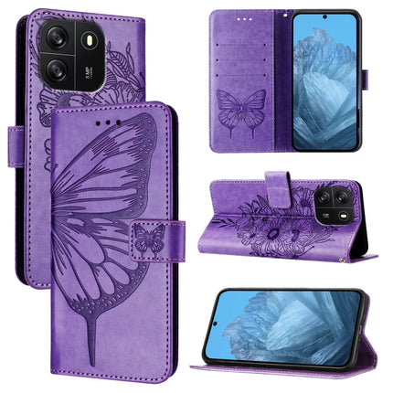 Embossed Butterfly Leather Phone Case, For Blackview Wave 6C, For Blackview Shark 8, For Blackview A53