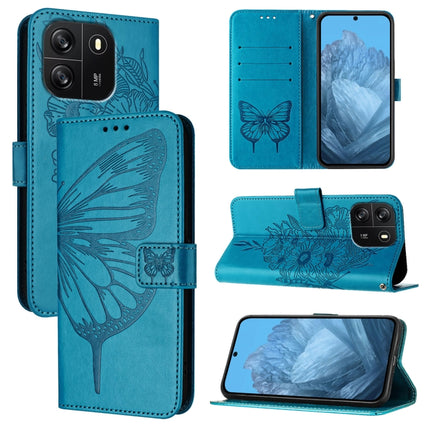 Embossed Butterfly Leather Phone Case, For Blackview Wave 6C, For Blackview Shark 8, For Blackview A53