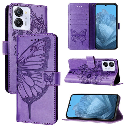 Embossed Butterfly Leather Phone Case, For Blackview Oscal Tiger 13, For Blackview Oscal Flat 1C, For Blackview Color 8