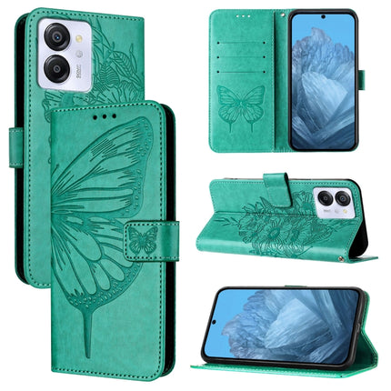 Embossed Butterfly Leather Phone Case, For Blackview Oscal Tiger 13, For Blackview Oscal Flat 1C, For Blackview Color 8