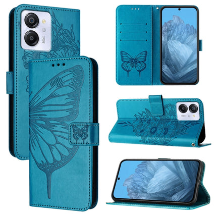 Embossed Butterfly Leather Phone Case, For Blackview Oscal Tiger 13, For Blackview Oscal Flat 1C, For Blackview Color 8