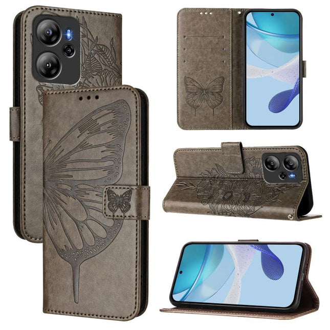 Embossed Butterfly Leather Phone Case, For Blackview Oscal Tiger 13, For Blackview Oscal Flat 1C, For Blackview Color 8