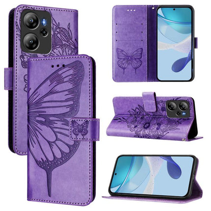 Embossed Butterfly Leather Phone Case, For Blackview Oscal Tiger 13, For Blackview Oscal Flat 1C, For Blackview Color 8