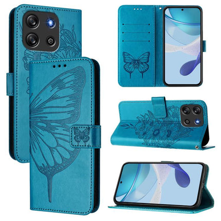 Embossed Butterfly Leather Phone Case, For Blackview Oscal Tiger 13, For Blackview Oscal Flat 1C, For Blackview Color 8