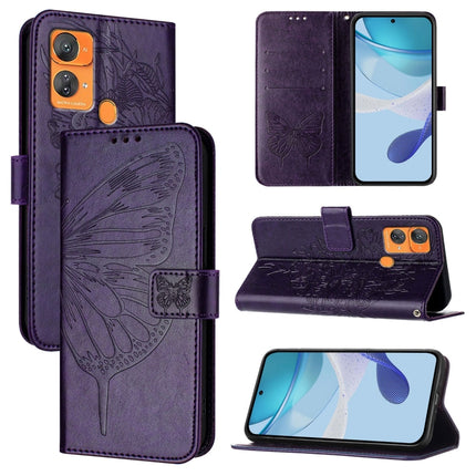 Embossed Butterfly Leather Phone Case, For Oukitel C36 / C35, For Oukitel C33