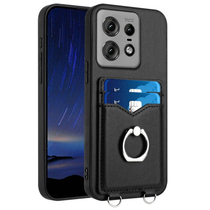 R20 Ring Card Holder Phone Case, For Motorola Edge 60 Fusion / Edge 60, For Motorola Edge 60 Stylus 5G, For Motorola Edge 50 Pro EU Edition, For Motorola Moto G 5G 2024