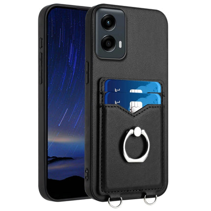 R20 Ring Card Holder Phone Case, For Motorola Moto G Play 2024 5G, For Motorola Moto G Stylus 5G 2024, For Motorola Moto G Play 2024 4G, For Motorola Moto G Power 5G 2024