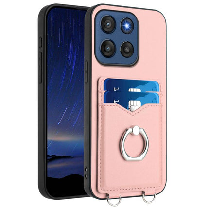 R20 Ring Card Holder Phone Case, For Motorola Edge 60 Fusion / Edge 60, For Motorola Edge 60 Stylus 5G, For Motorola Edge 50 Pro EU Edition, For Motorola Moto G 5G 2024