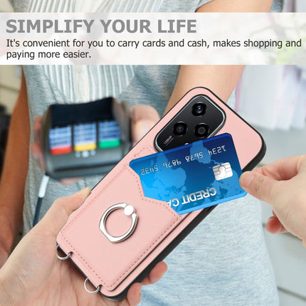 R20 Ring Card Holder Phone Case, For Honor 200 Lite Global, For Honor X8b Global, For Honor X9b / Magic6 Lite, For Honor X7b / Play 8T 5G