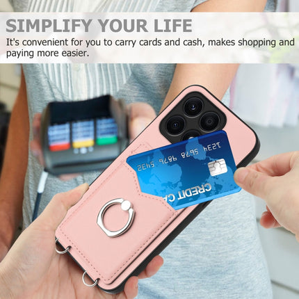 R20 Ring Card Holder Phone Case, For Honor X8a, For Honor X9a / Magic5 Lite