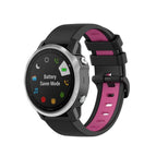 For Garmin Fenix 6S / Black Rose Red
