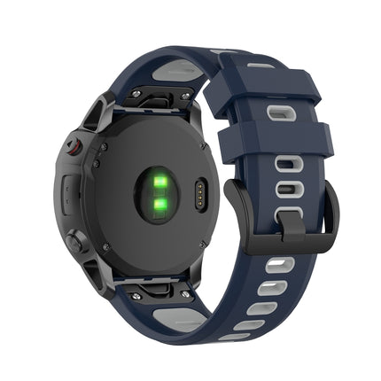 Silicone Two-color Strap, For Garmin Fenix 6X