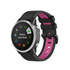 For Garmin Fenix 6X / Black Rose Red