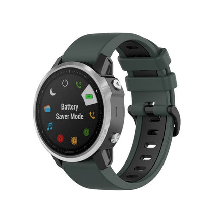 Silicone Two-color Strap, For Garmin Fenix 6
