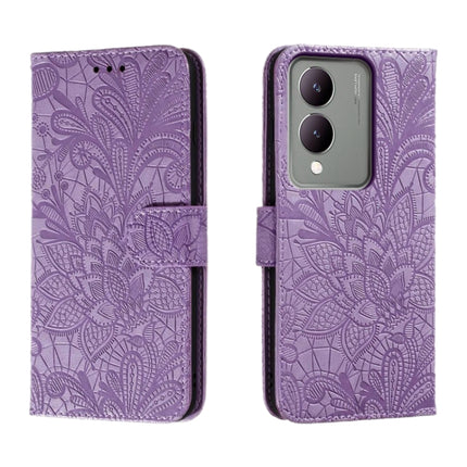Lace Flower Embossing Flip Leather Phone Case, For vivo Y200 5G, For vivo Y17S, For vivo V29E, For vivo Y35M+