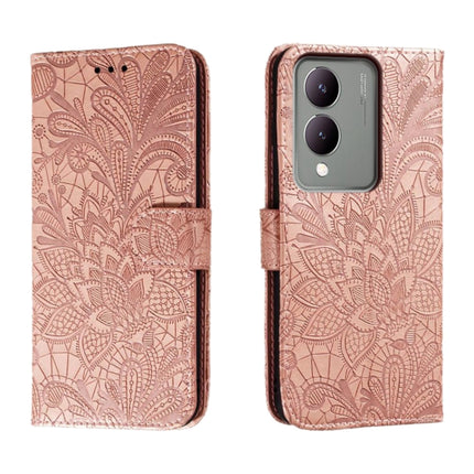 Lace Flower Embossing Flip Leather Phone Case, For vivo Y200 5G, For vivo Y17S, For vivo V29E, For vivo Y35M+