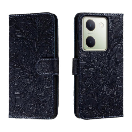 Lace Flower Embossing Flip Leather Phone Case, For vivo Y100 5G